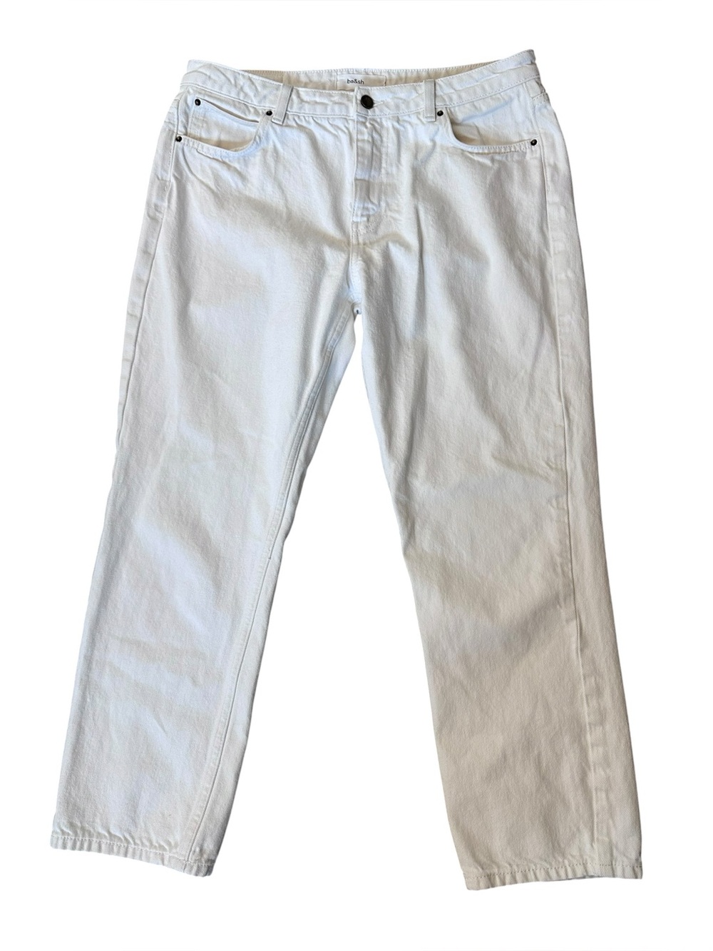 ba&sh EVO Off White Straight Leg Jeans Size 30 100% Cotton